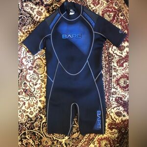 Men's Bare 2mm sporty spring short Black Wetsuit XL